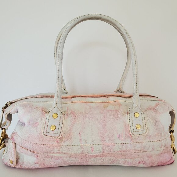 Celine leather purse hobo top handle handbag pink white orange yellow ivory nino - Picture 3 of 16